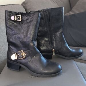 Black Leather Women's Boots